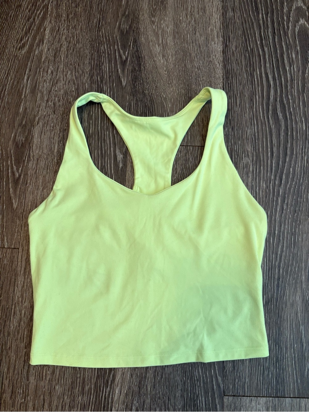 Fabletics Neon Green Racerback Crop Tank Top - Small